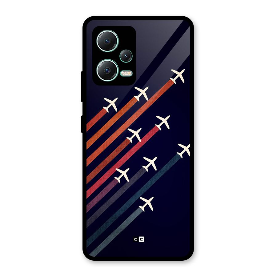 Flying Planes Glass Back Case for Redmi Note 12 5G