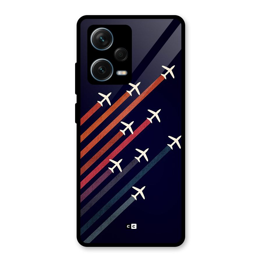 Flying Planes Glass Back Case for Redmi Note 12 Pro Plus 5G