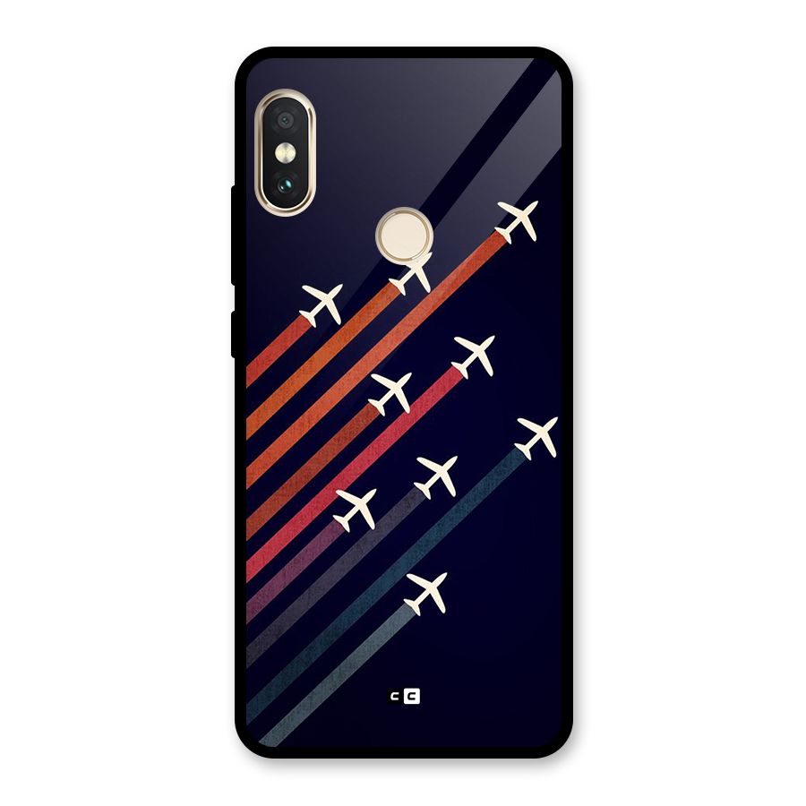 Flying Planes Glass Back Case for Redmi Note 5 Pro