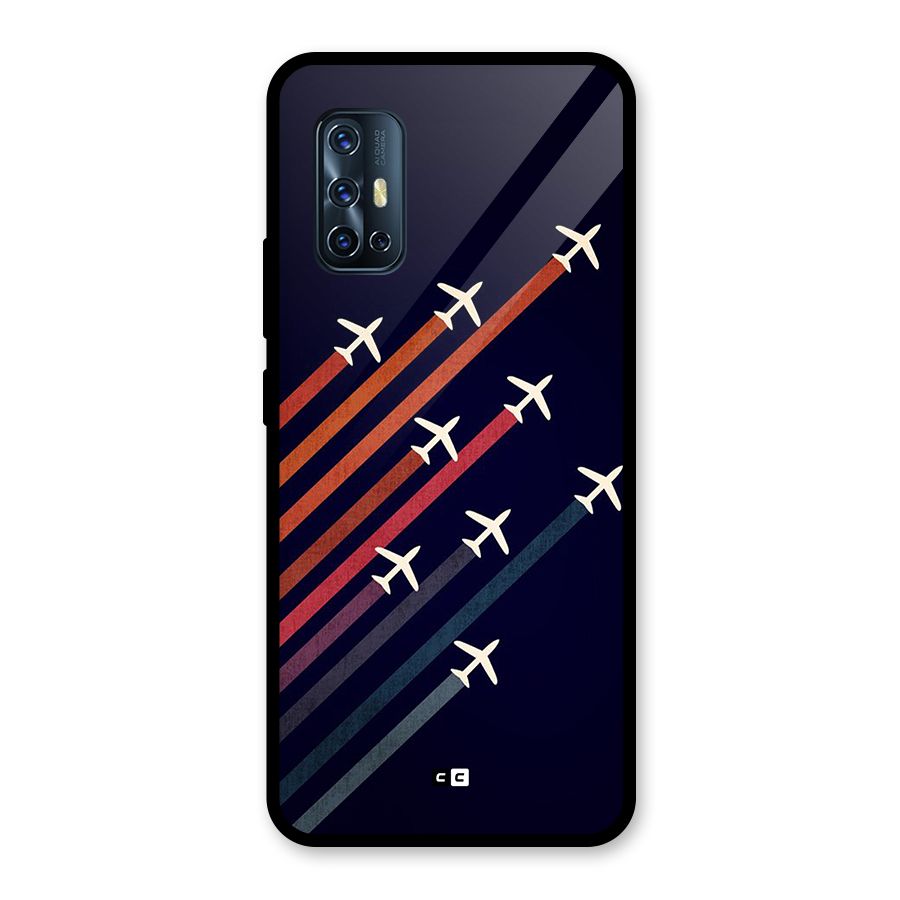 Flying Planes Glass Back Case for Vivo V17