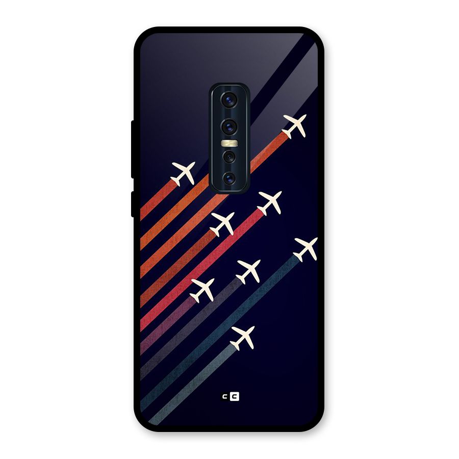 Flying Planes Glass Back Case for Vivo V17 Pro