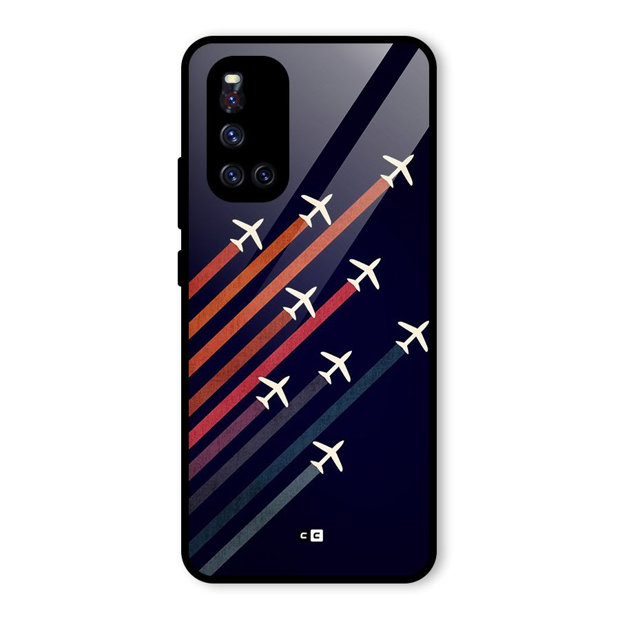Flying Planes Glass Back Case for Vivo V19