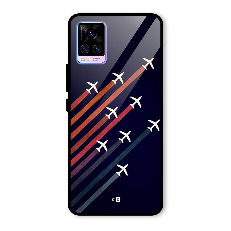 Flying Planes Glass Back Case for Vivo V20 Pro