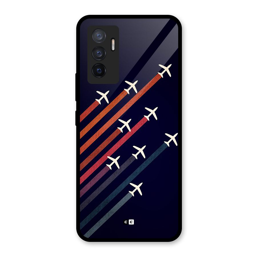 Flying Planes Glass Back Case for Vivo V23e
