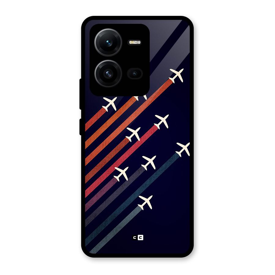 Flying Planes Glass Back Case for Vivo V25