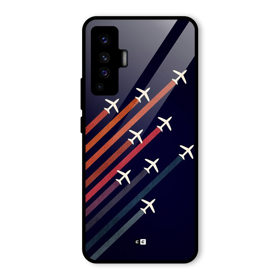 Flying Planes Glass Back Case for Vivo X50