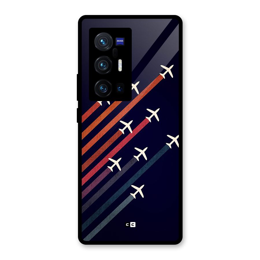 Flying Planes Glass Back Case for Vivo X70 Pro Plus