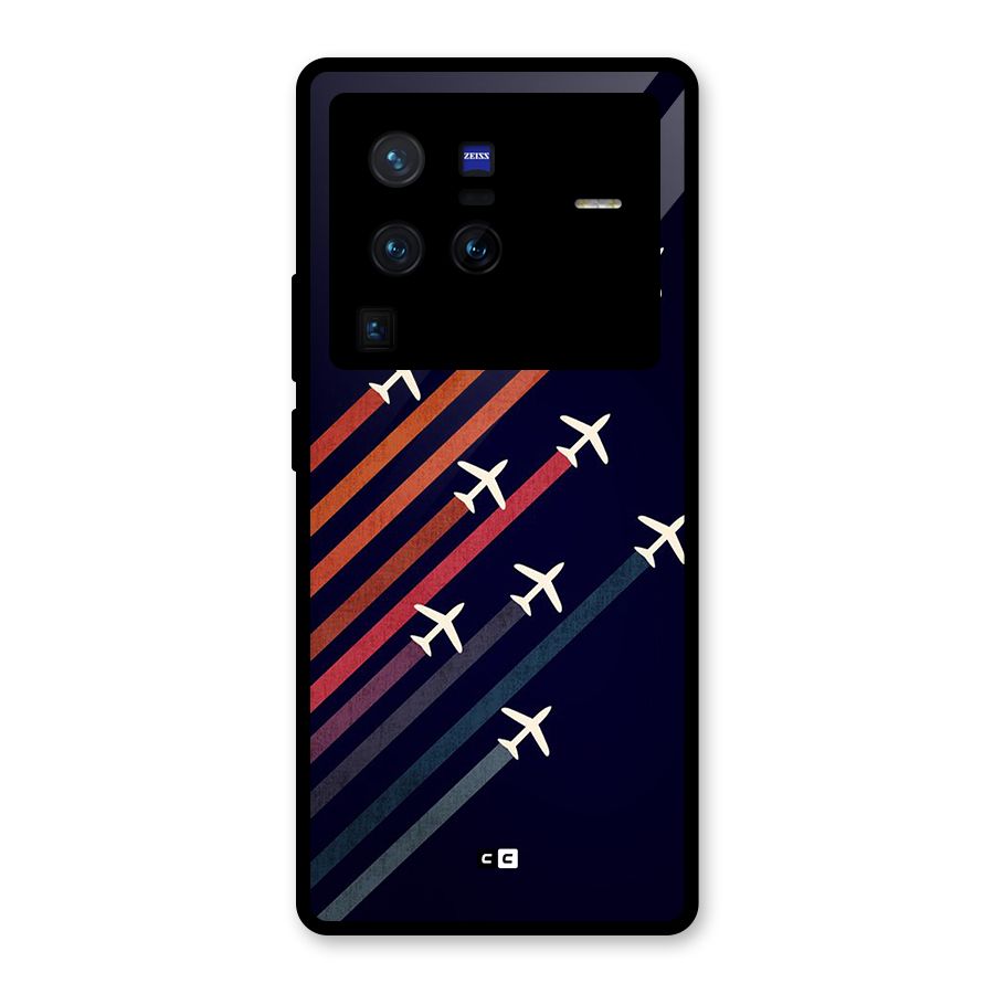 Flying Planes Glass Back Case for Vivo X80 Pro