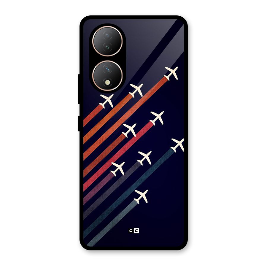 Flying Planes Glass Back Case for Vivo Y100