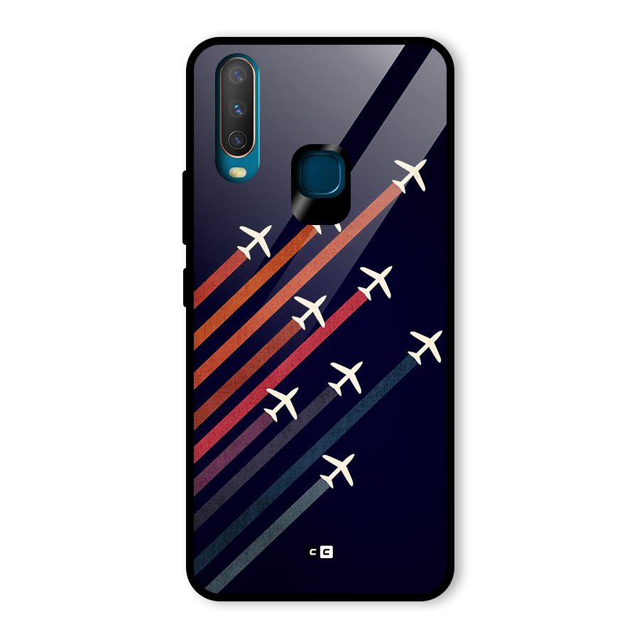 Flying Planes Glass Back Case for Vivo Y17