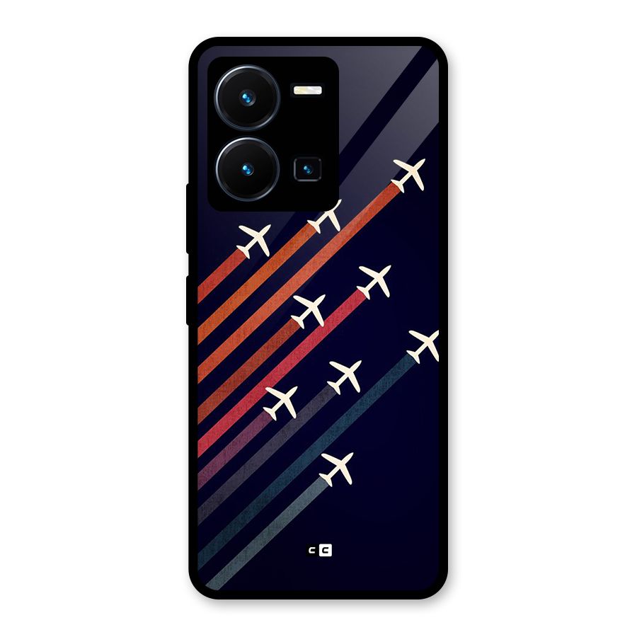 Flying Planes Glass Back Case for Vivo Y35
