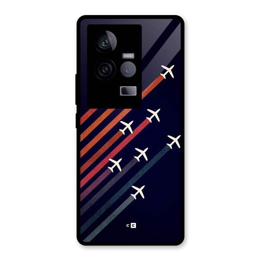 Flying Planes Glass Back Case for Vivo iQOO 11 5G