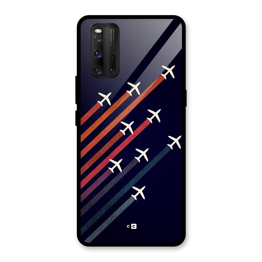 Flying Planes Glass Back Case for Vivo iQOO 3