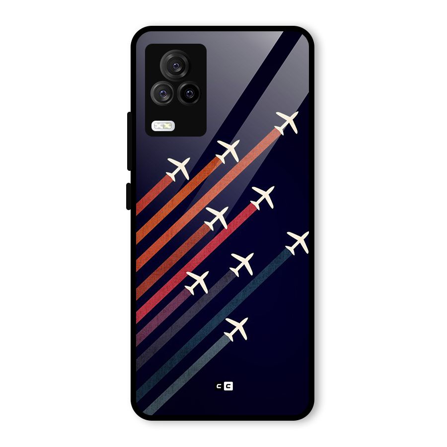 Flying Planes Glass Back Case for Vivo iQOO 7 Legend 5G
