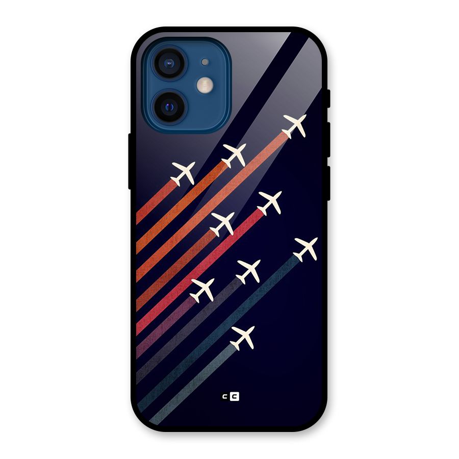 Flying Planes Glass Back Case for iPhone 12 Mini