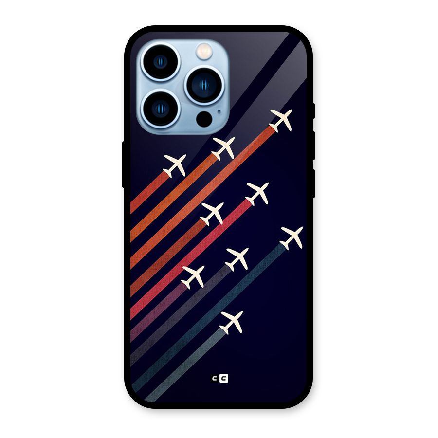 Flying Planes Glass Back Case for iPhone 13 Pro