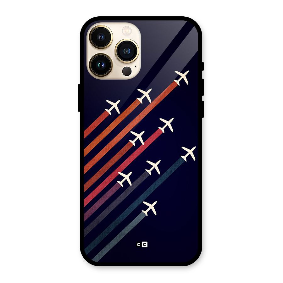Flying Planes Glass Back Case for iPhone 13 Pro Max