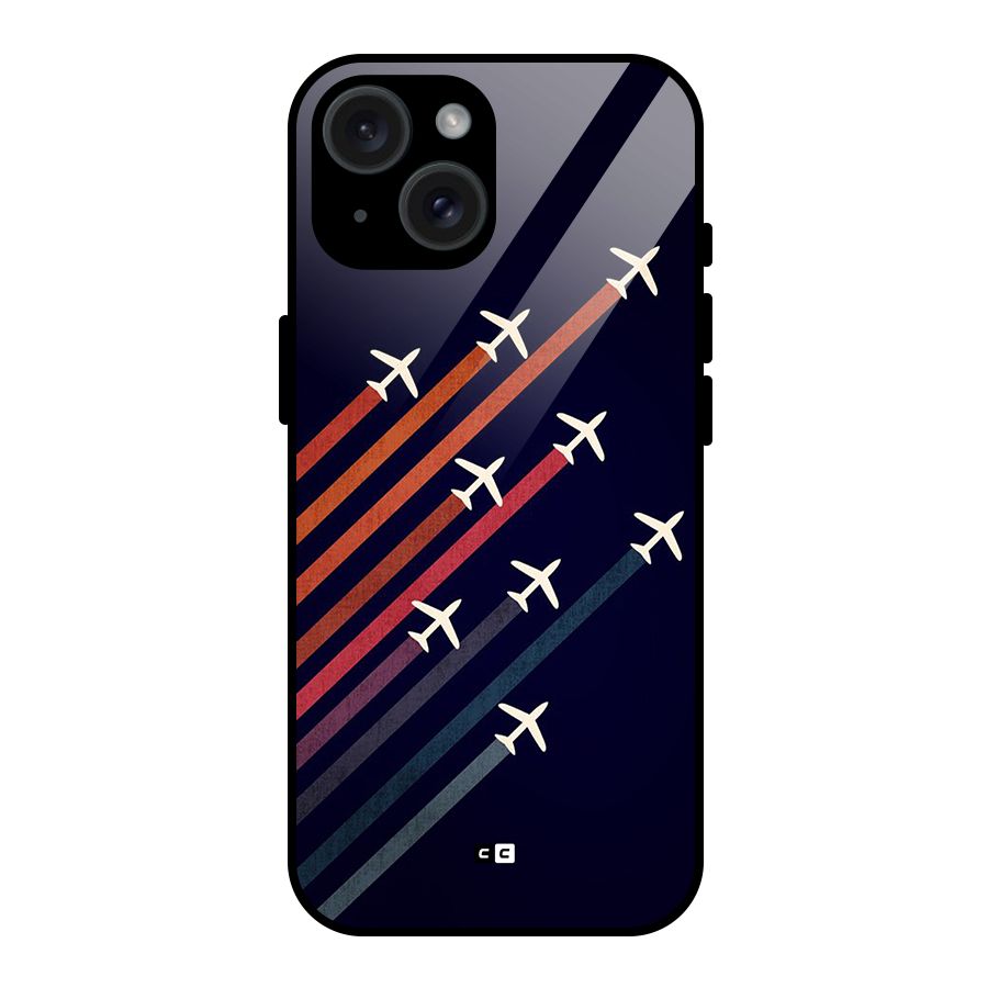 Flying Planes Glass Back Case for iPhone 15