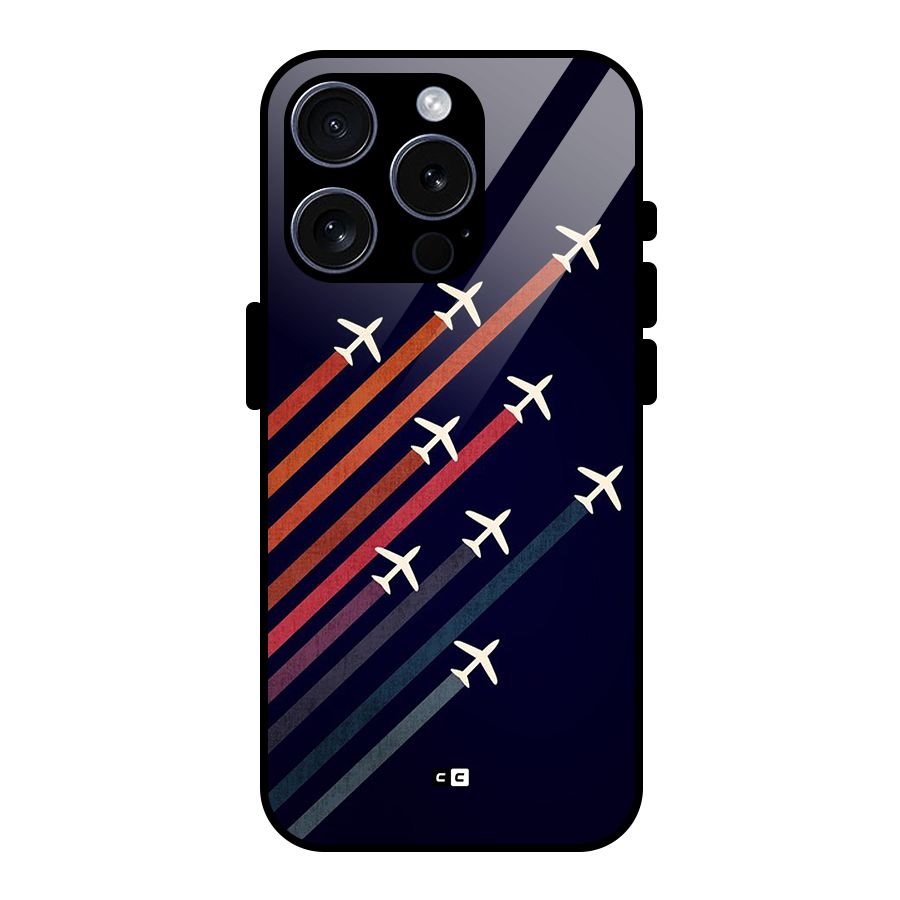 Flying Planes Glass Back Case for iPhone 15 Pro