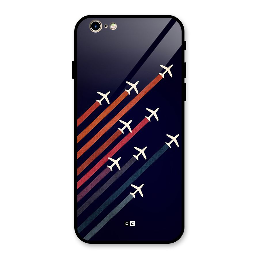 Flying Planes Glass Back Case for iPhone 6 6S