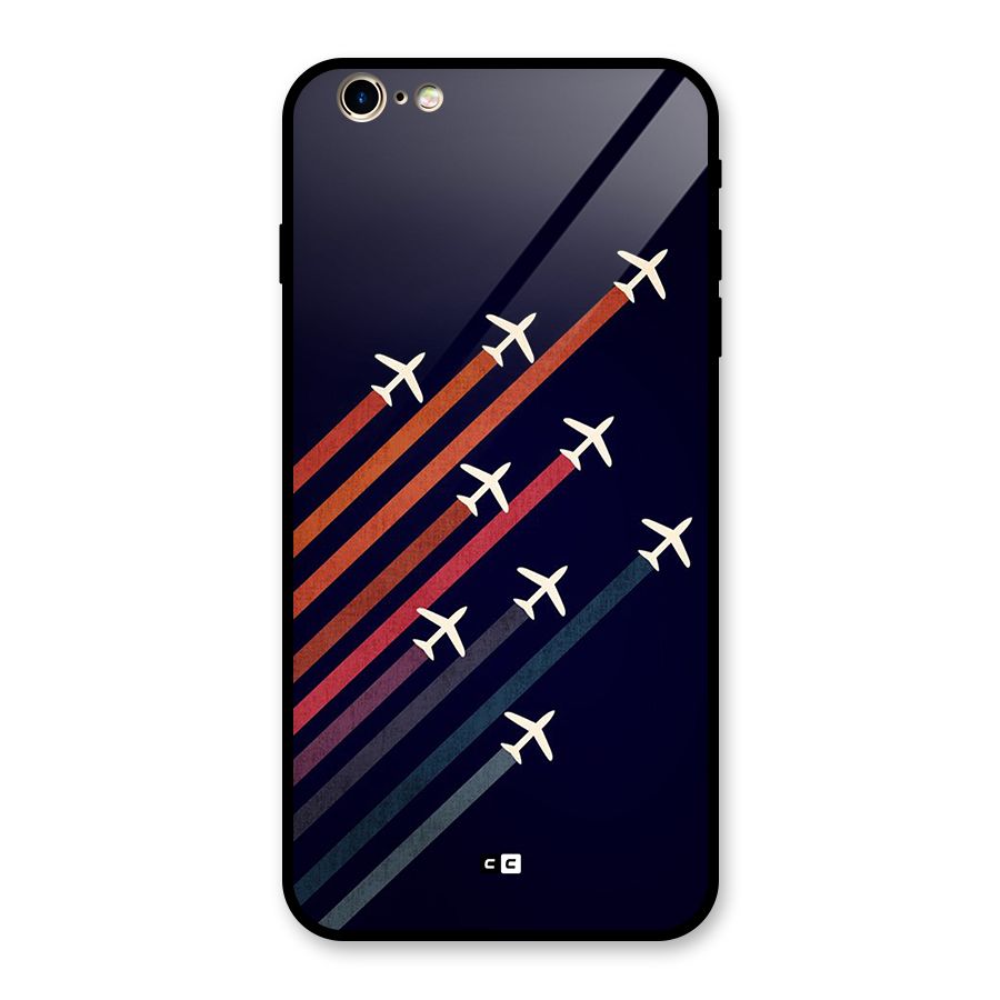 Flying Planes Glass Back Case for iPhone 6 Plus 6S Plus