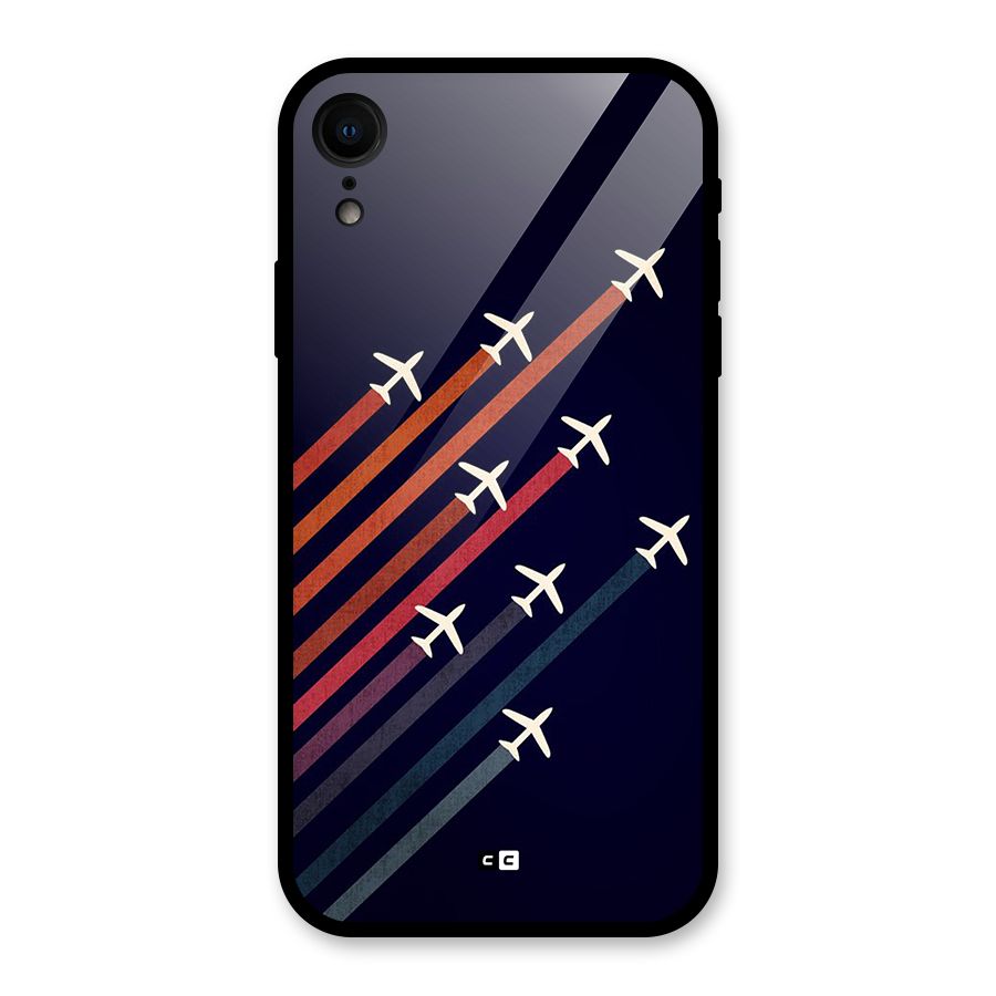 Flying Planes Glass Back Case for iPhone XR