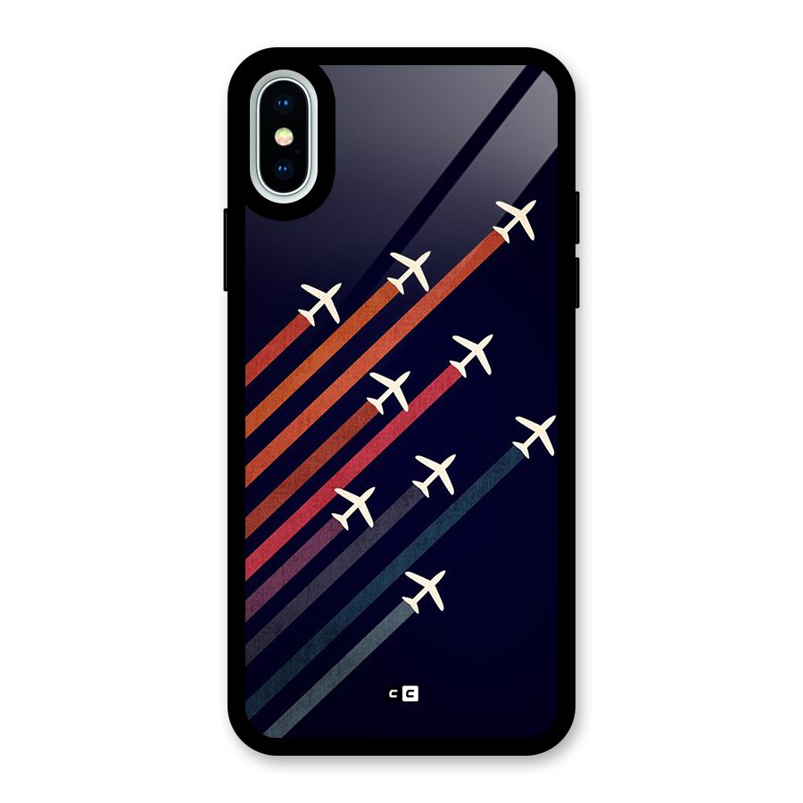Flying Planes Glass Back Case for iPhone XS