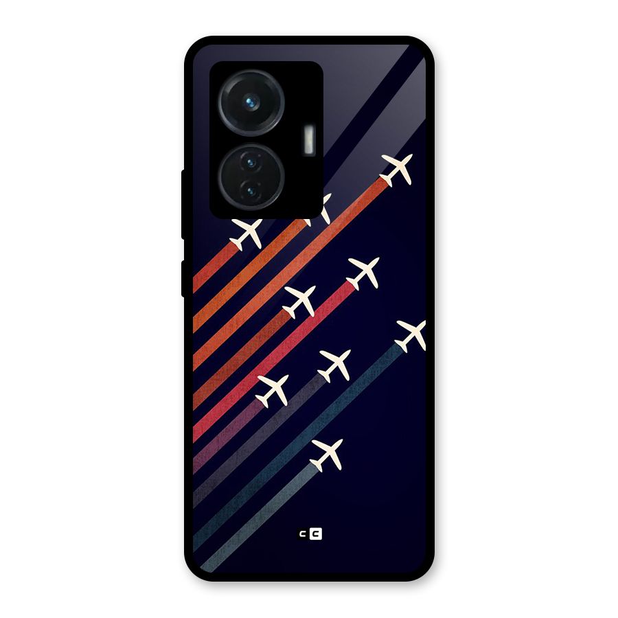 Flying Planes Glass Back Case for iQOO Z6 44W