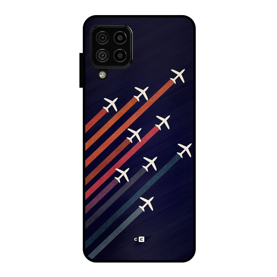 Flying Planes Metal Back Case for Galaxy A22 4G