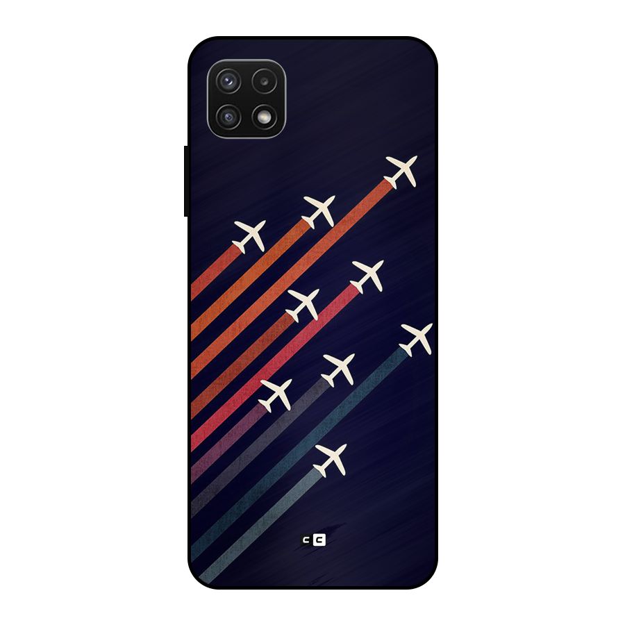 Flying Planes Metal Back Case for Galaxy A22 5G