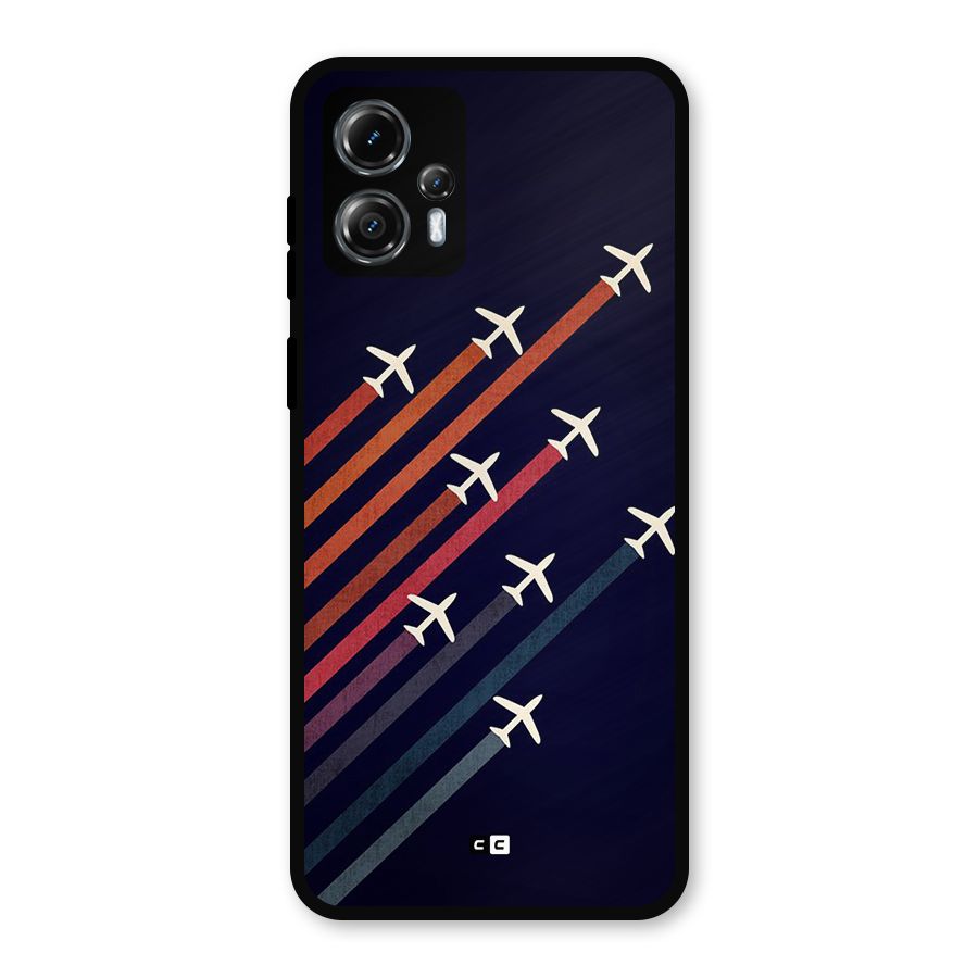 Flying Planes Metal Back Case for Moto G13