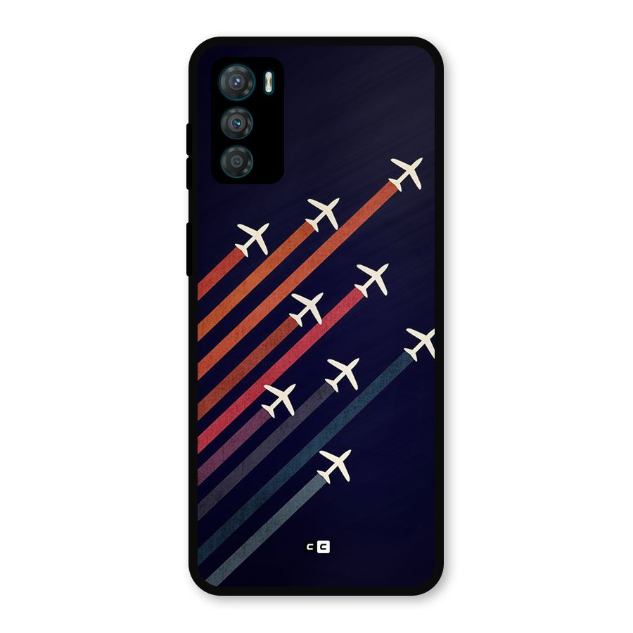 Flying Planes Metal Back Case for Moto G42