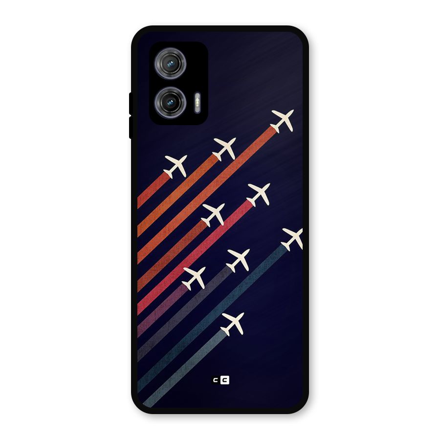 Flying Planes Metal Back Case for Moto G73