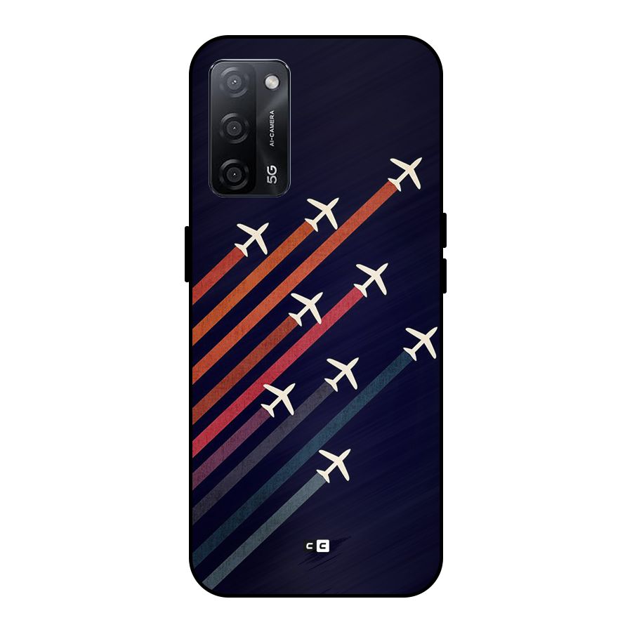Flying Planes Metal Back Case for Oppo A53s 5G