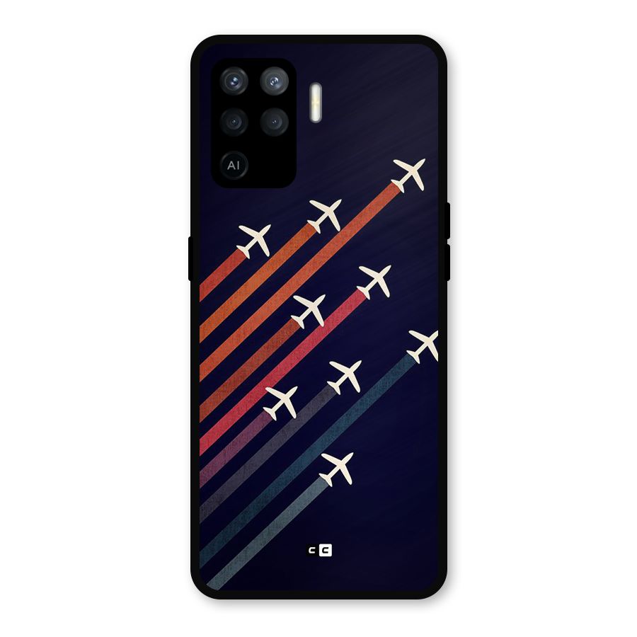 Flying Planes Metal Back Case for Oppo F19 Pro