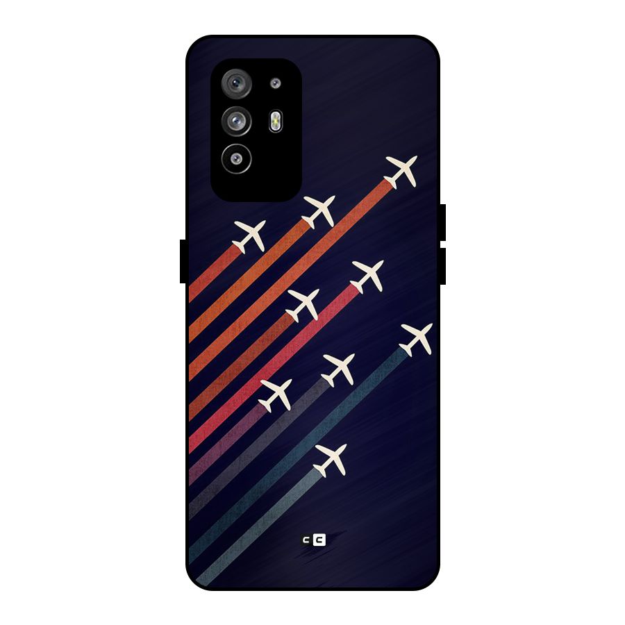 Flying Planes Metal Back Case for Oppo F19 Pro Plus 5G