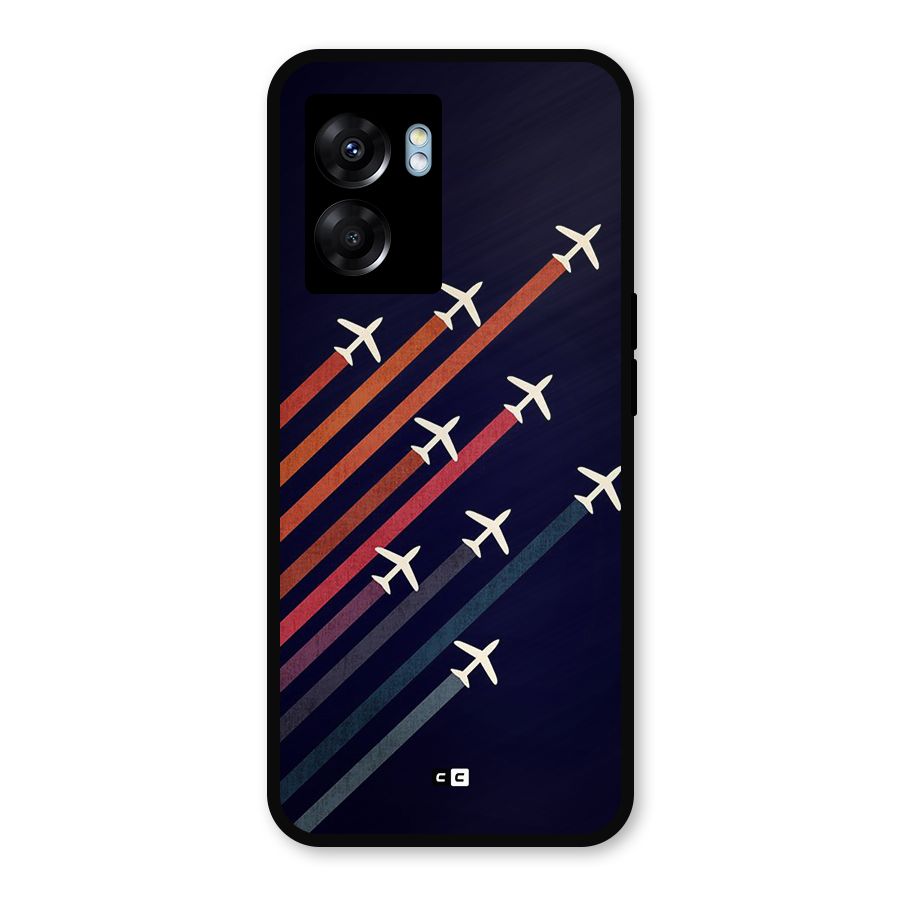 Flying Planes Metal Back Case for Oppo K10 (5G)