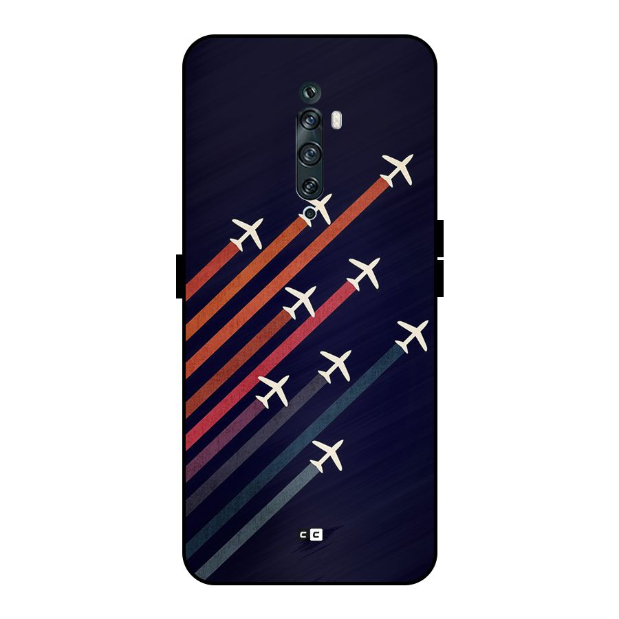 Flying Planes Metal Back Case for Oppo Reno2 F
