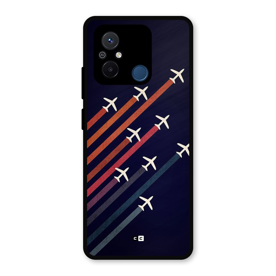 Flying Planes Metal Back Case for Poco C55