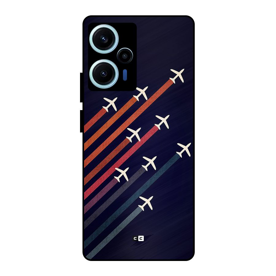 Flying Planes Metal Back Case for Poco F5