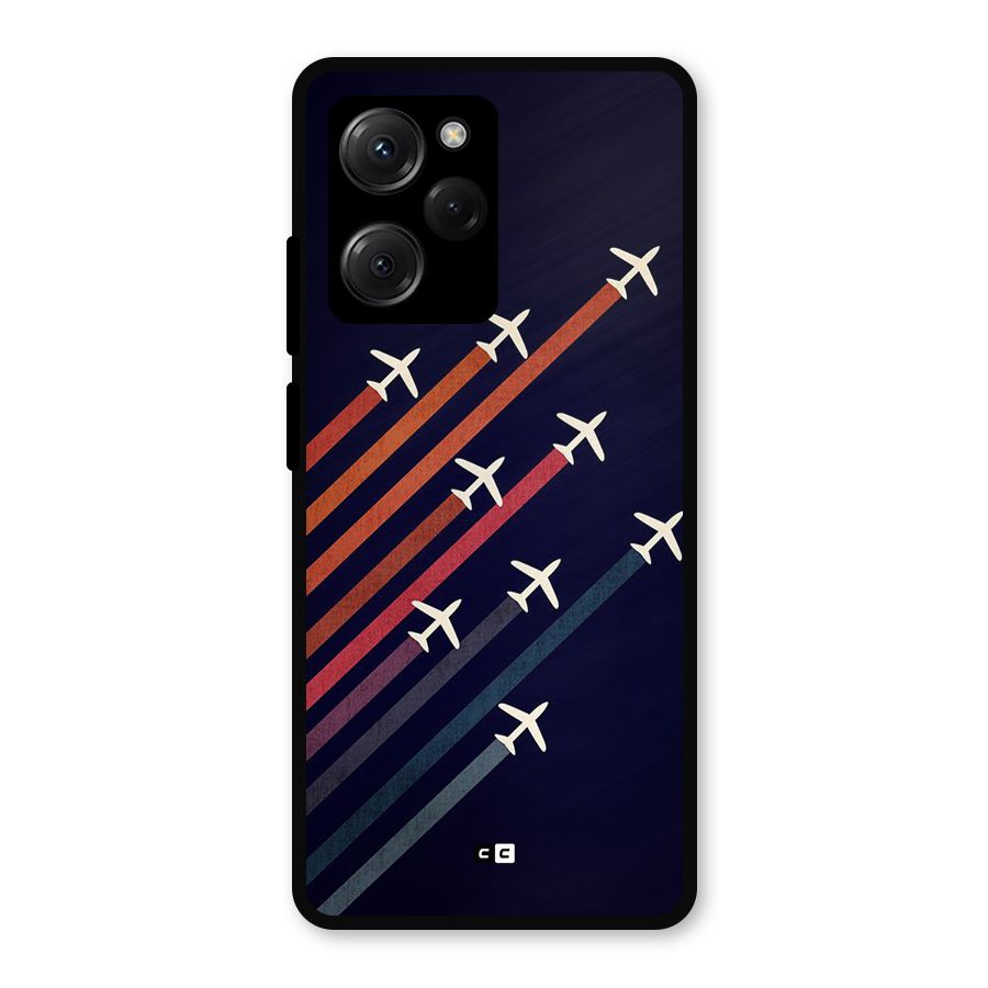 Flying Planes Metal Back Case for Poco X5 Pro