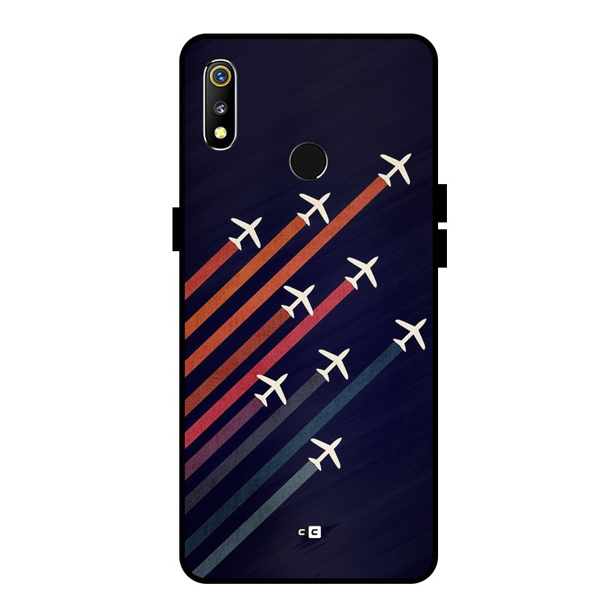 Flying Planes Metal Back Case for Realme 3i