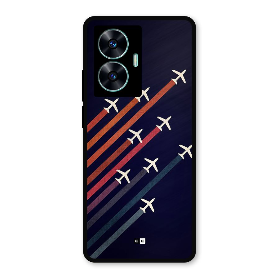 Flying Planes Metal Back Case for Realme Narzo N55
