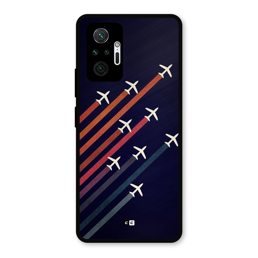 Flying Planes Metal Back Case for Redmi Note 10 Pro Max