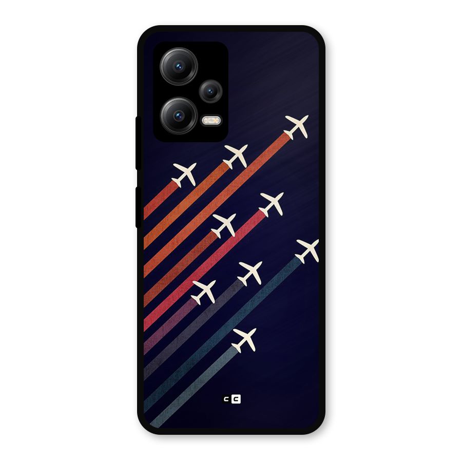 Flying Planes Metal Back Case for Redmi Note 12 5G