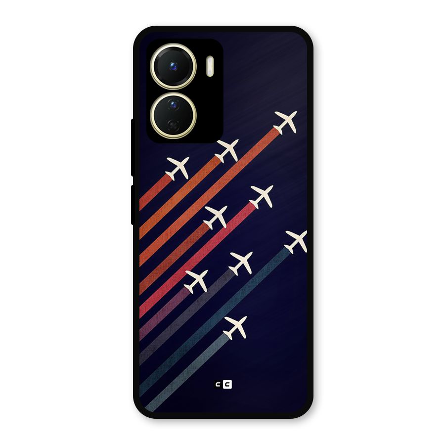Flying Planes Metal Back Case for Vivo T2x