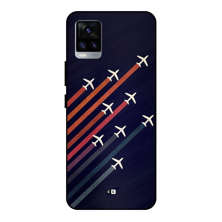 Flying Planes Metal Back Case for Vivo V20