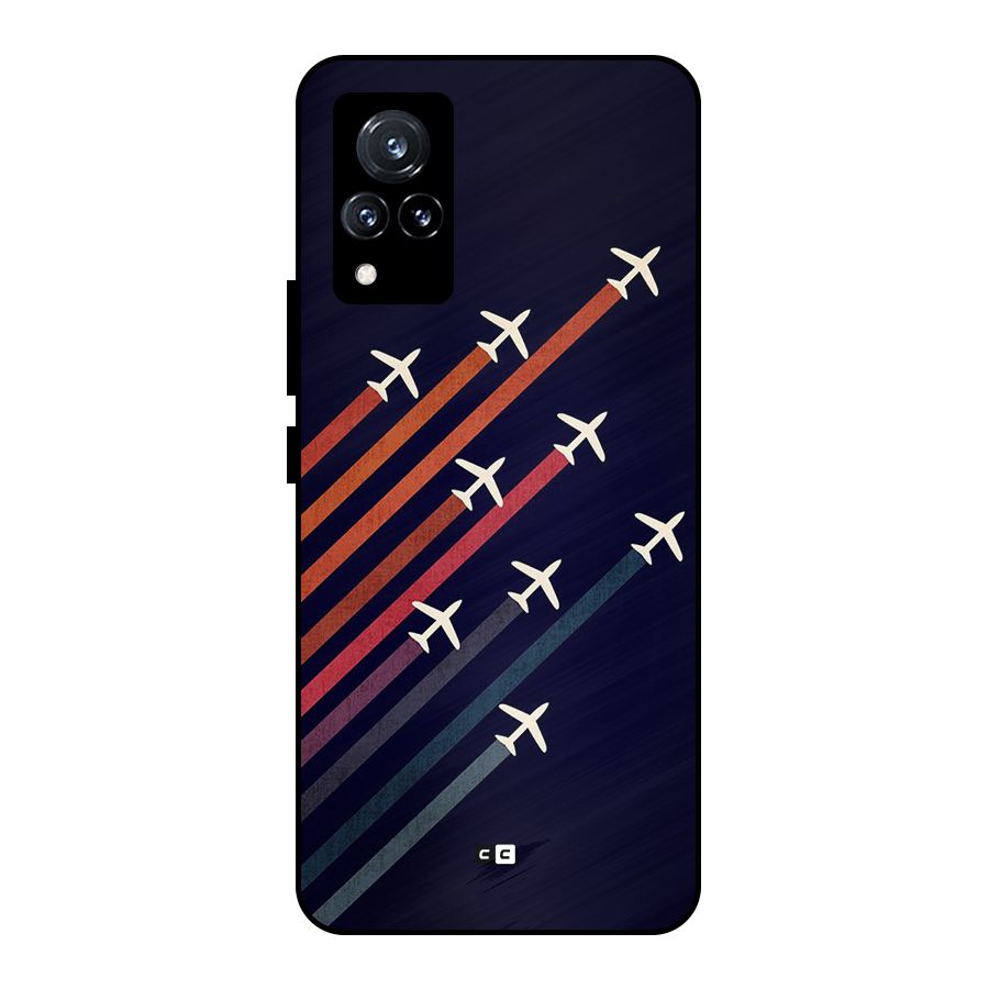 Flying Planes Metal Back Case for Vivo V21 5G