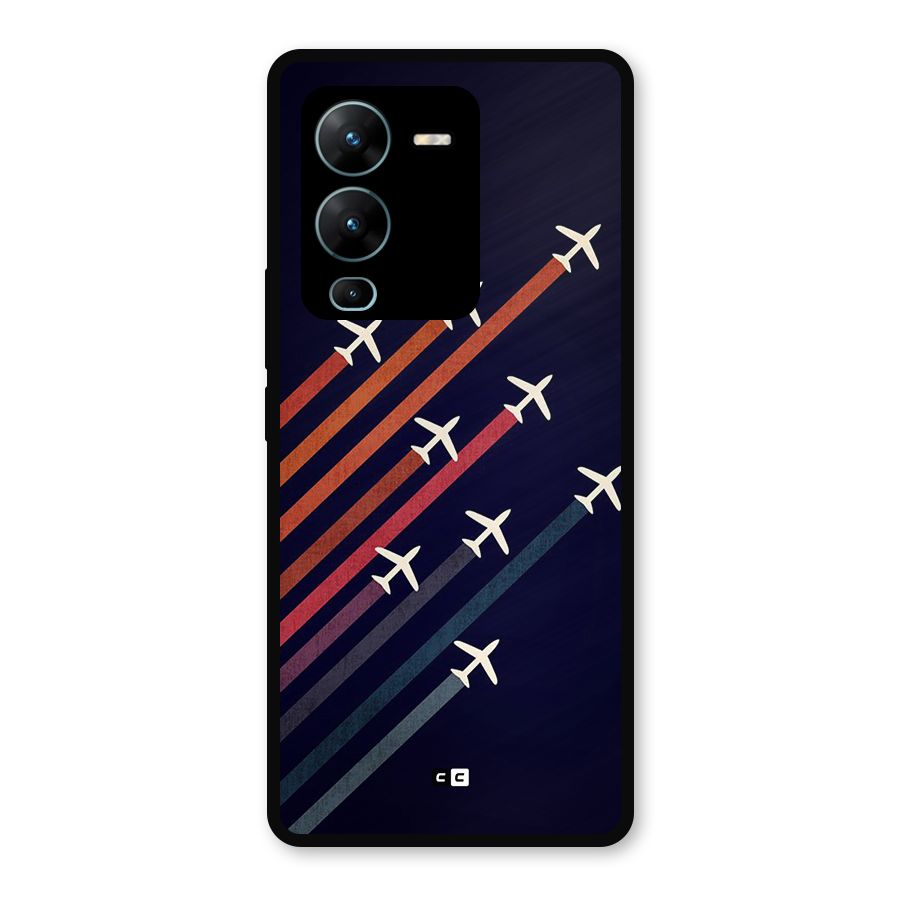 Flying Planes Metal Back Case for Vivo V25 Pro