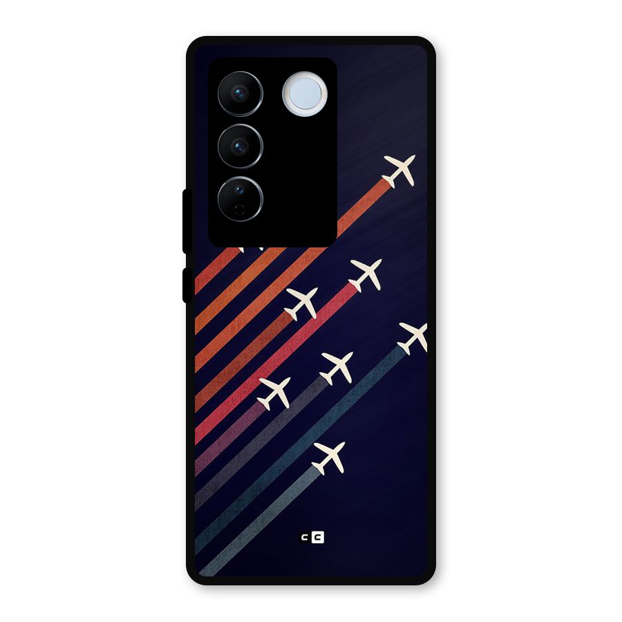Flying Planes Metal Back Case for Vivo V27